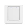 Intrerupator Smart Techstar&reg;, Wireless 2.4GHz, Button cu Revenire, Design Classic, Iluminare LED, 2 Faze, cu NUL, Alb