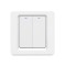 Intrerupator Smart Techstar&reg;, Wireless 2.4GHz, Button cu Revenire, Design Classic, Iluminare LED, 2 Faze, cu NUL, Alb