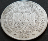 Moneda exotica 100 FRANCI - AFRICA de VEST, anul 1967 * cod 4235 B