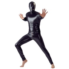 Salopeta Neagra Wetlook Full Body - Negru