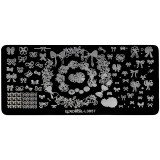 Cumpara ieftin Matrita Metalica Stampila Unghii LUXORISE, Ribbon Party