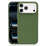 Husa compatibila cu iPhone 18 Pro Max, MagSafe, Design Woven, Soft Touch, Antisoc, Verde