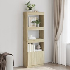 vidaXL Dulap &icirc;nalt, stejar sonoma, 63x33x180 cm, lemn prelucrat 3309602