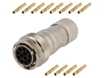 Conector circular pe cablu 12 pini, IP67 foto