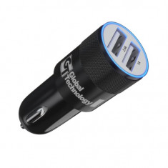 Incarcator Auto Universal GT 2USB 34 Amperi Negru foto