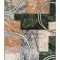 Traversa Festonata Surfilata, Model Lotos 15001-310, Inaltime Fir 8 mm, Latime 0.6m, Marime 60 x 300 cm, Crem, Bej, Verde, Antialergic, Polipropilena,