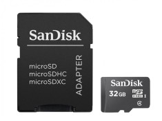CARD MicroSD SANDISK, 32 GB, microSDHC, clasa 4, &amp;quot;SDSDQM-032G-B35A&amp;quot; (timbru verde 0.03 lei) foto