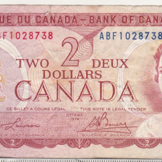 bnk bn Canada 2 Dollars 1974 circulata