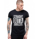 Tricou negru barbati - Straight Outta Giulesti - S