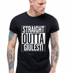 Tricou negru barbati - Straight Outta Giulesti - M