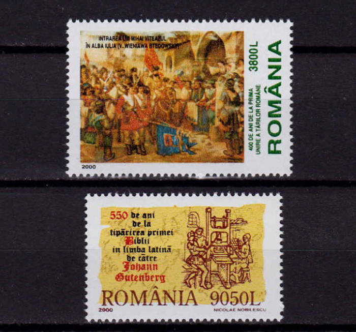 RO 2000 ,LP 1514 , &quot; Evenimente I&quot; , serie ,MNH