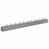 VidaXL Strat &icirc;nălțat gabion, 450 x 30 x 30 cm, oțel galvanizat