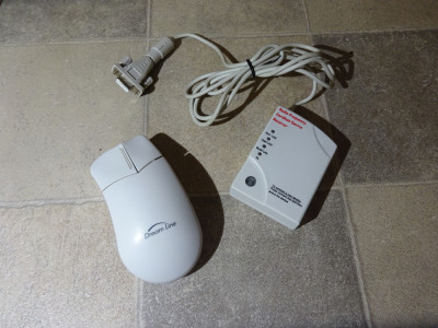 Mouse pc cu bila vintage /mufa serial-ps2 /wireless foto