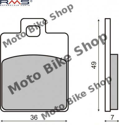 MBS Placute frana Piaggio Zip/Liberty MCB827, Cod Produs: 225100300RM foto