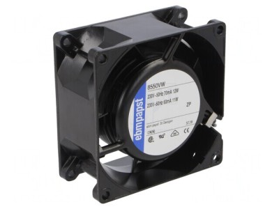 Ventilator axial AC 230V 80x80x38mm 50m3/h 30dBA 50Hz foto