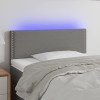 VidaXL Tăblie de pat cu LED, gri &icirc;nchis, 90x5x78/88 cm, textil 3121455