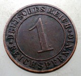 B.260 GERMANIA WEIMAR 1 REICHSPFENNIG 1935 D EROARE IDEM B.285