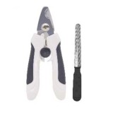 Set cleste si pila pentru animale de companie, alb / negru