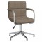 vidaXL Scaun de bucătărie pivotant, gri taupe, material textil