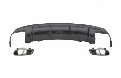 Difuzor Bara Spate cu Ornamente pentru sistemul de evacuare Crom MERCEDES CLA W117 (2013-2018) Facelift CLA45 Design Carbon Performance AutoTuning foto