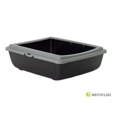 Litiera pisici simpla MPB Juliet eco gri 48x38x14 cm litiera pisica deschisa