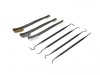 Set Universal Curatare Toba Esapament Moto, 7 Piese: Perii Duritati Diferite + Ustensile Metalice