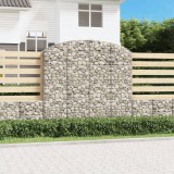 VidaXL Coș gabion arcuit, 200x30x180/200cm, fier galvanizat