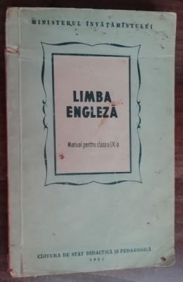 myh 542s - Manual de Limba engleza pentru clasda IX-a - ed 1956 foto