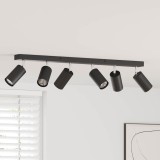 Spotlight de Tavan cu 6 Brațe Regabile Negru GU10