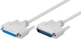 Cablu prelungitor D-SUB IEEE 1284 25 pini tata mama 1.8m gri serial 1:1 Goobay 50541