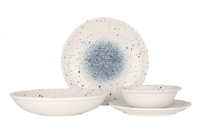 Rinart Set de vesela - Splash - 24 bucăți - 6 persoane - Porţelan