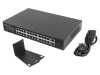 Switch Ethernet LANBERG 1U Gigabit PoE RJ45 x26 IEC C14 rack 19 negru 250m