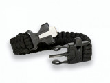 BRATARA PARACORD CU AMNAR SI FLUIER - BLACK