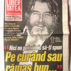 Ziar "LIBERTATEA - Editie speciala" (Adrian Paunescu) din 6 noiembrie 2010