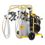 Aparat de muls capre AgroElectro 4 posturi, bidon 40L, pompa vid 230L/min, pulsator 90/min