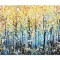 Tablou 3D pictat manual, Toamna tarzie, stilizat, 100x70cm acril pe panza in cutit, Kenny Varniote