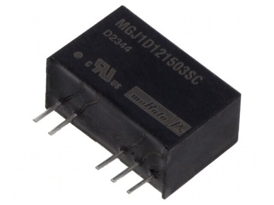 Convertor DC/DC 1W 12V la 15V/-3V SIP THT foto