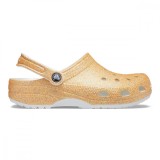 Saboți Crocs Classic Glitter Clog Portocaliu - Orange Sorbet