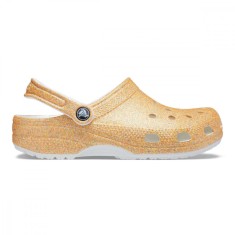 Saboți Crocs Classic Glitter Clog Portocaliu - Orange Sorbet