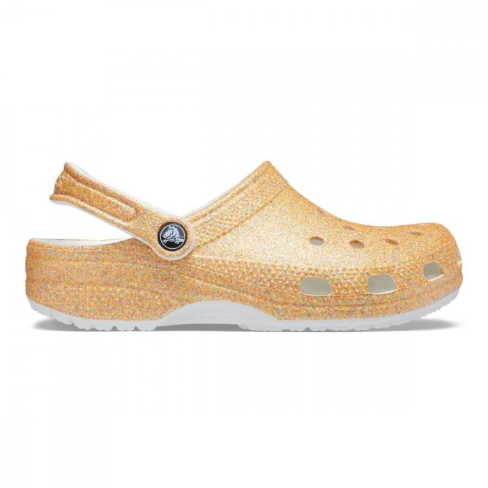Saboți Crocs Classic Glitter Clog Portocaliu - Orange Sorbet