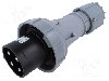 Conector alimentare AC, IEC 60309, IP67, 63A, 500V AC, 4 pini, PCE - 034-7