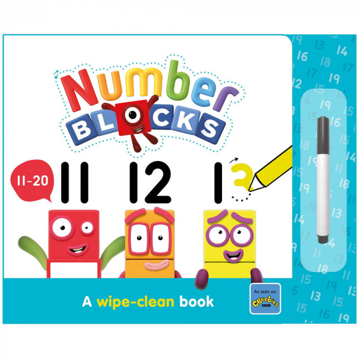 Numberblocks - Carticica Scriu si sterg Numberblocks 11-20