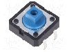 Microintrerupator, 12x12mm, OFF-(ON), SPST-NO, OMRON OCB - B3F-5050