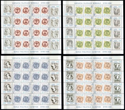 Romania 2006, LP 1735, EFIRO 2008, minicoli de 16 cu vignete si tete-beche, MNH! foto