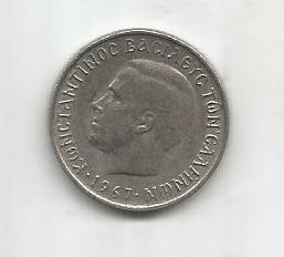 (No1) moneda-Grecia 1 Drahme 1967 foto
