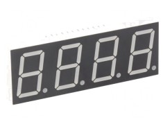 Afişaj LED 7 segmente 20,4mm 4 cifre roşu