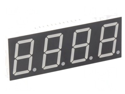 Afişaj LED 7 segmente 20,4mm 4 cifre roşu foto