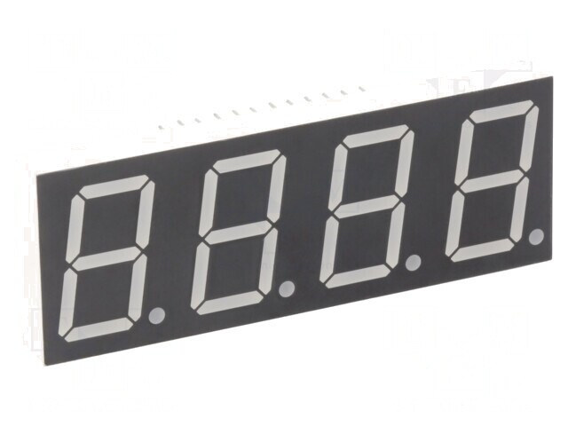 Afişaj LED 7 segmente 20,4mm 4 cifre roşu