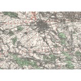 Harta Ploiesti si imprej., British Army, 1943, 50x70cm, repro