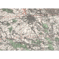 Harta Ploiesti si imprej., British Army, 1943, 50x70cm, repro